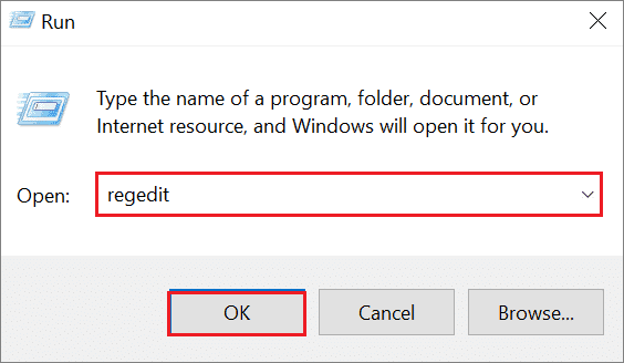 Open the registry editor