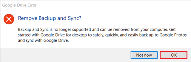 Remove Backup and Sync