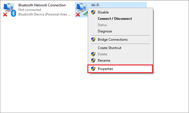 right click and select properties if mobile hotspot not working