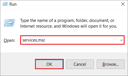 Open the Services window