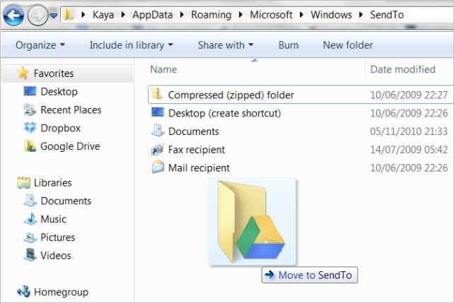 Adding-Google-Drive-to-Windows-Send-To-Menu