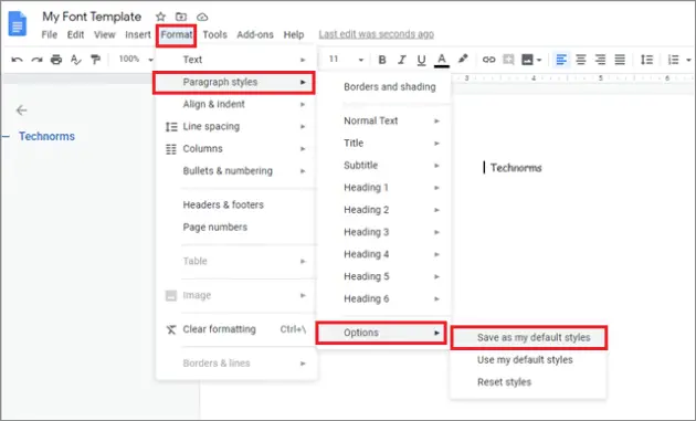 How To Change Default Font In Google Docs