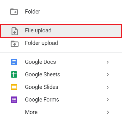 Select File upload