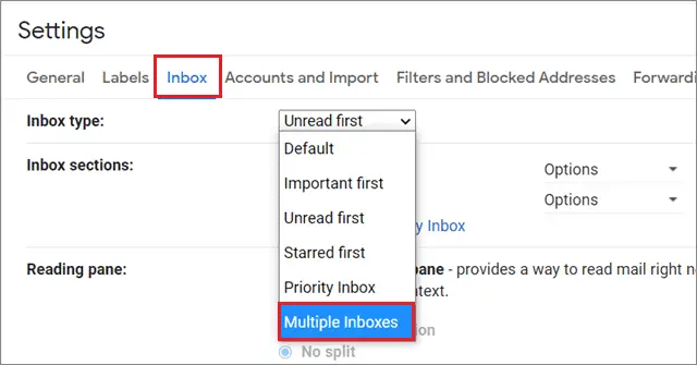 Select Multiple Inboxes
