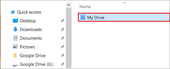 Click on My Drive