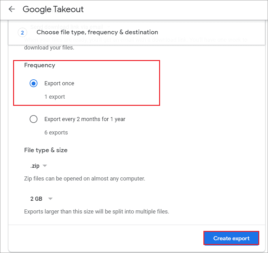 Choose file type, frequency, and destination to sync google photos to pc