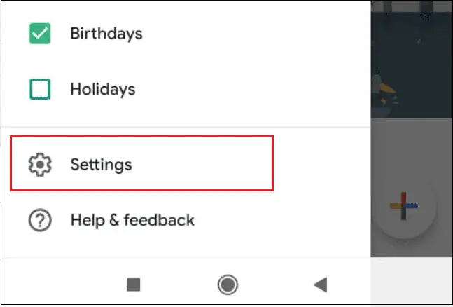 Select Settings