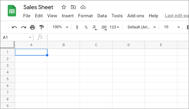 Select the cell for pulling data