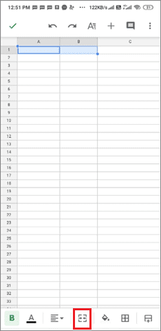 how to merge cells in google sheets on smartphone