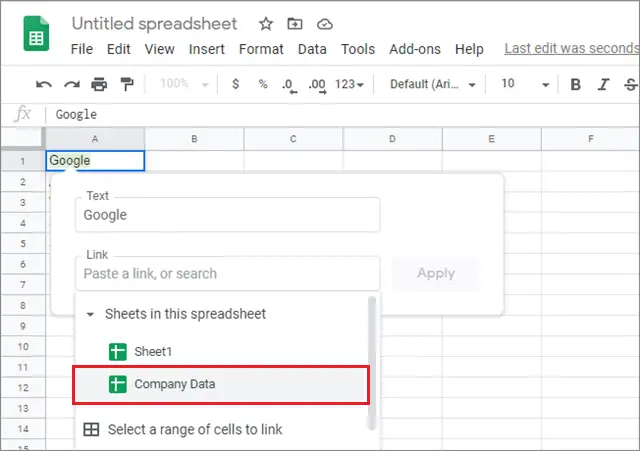 select the datasheet