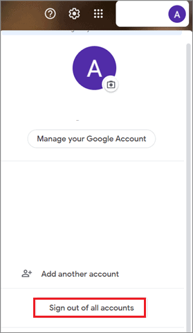 Sign out of all accounts in Gmail