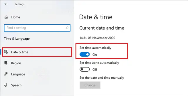 swithc on autmoatic option