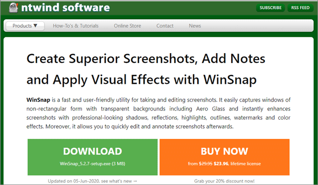 winsnap for screenshots