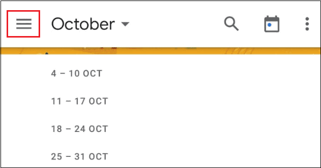  Tap on three horizontal lines