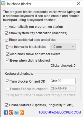 touchpad blocker