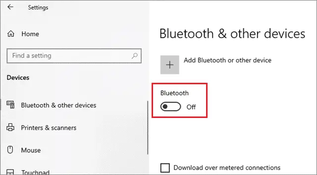turn off bluetooth if mobile hotspot not working