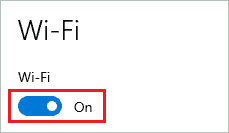 Turn on Wi-Fi