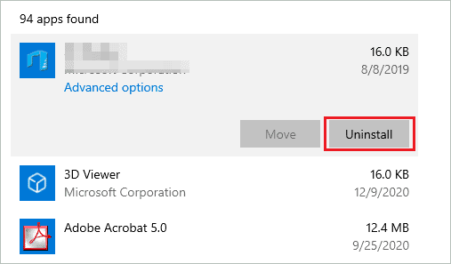 Uninstall the incompatible app to fix Windows 10 installation error