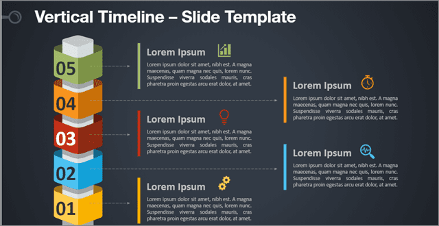 Vertical timeline template in google slides