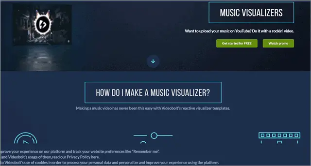 Videobolt music visualizer