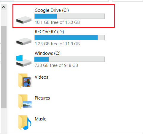 Access Google Drive from PC