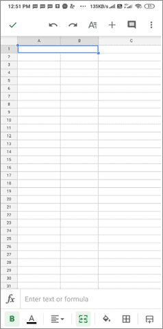 View the merge cells in google sheets