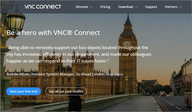 vnc connect programs like teamviewer