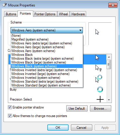 choose-mouse-cursor-change