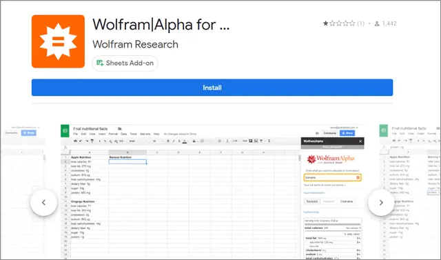  Wolfram - Alpha for Sheets